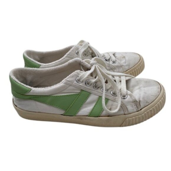 Gola Shoes - GOLA White Green Canvas Mark Cox Tennis Shoes Sneakers Sz 7